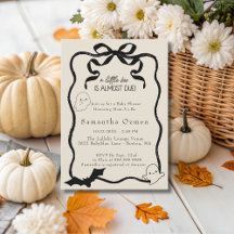 Een klein boe is bijna zover Wavy Bow baby shower