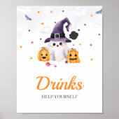 Een Klein Boe Is Hieronder | Dranktafelbord Poster (Voorkant)