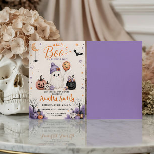 Een Klein Boe Is Op Komst Hlloween Baby Shower Kaart