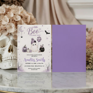 Een Klein Boe Is Op Weg Halloween Baby Shower Kaart