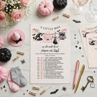 Een Klein Boe Mama of Papa Roze Halloween Baby Sho