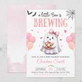 Een klein boek Halloween Baby Girl Shower Uitnodig Kaart (Voorkant / Achterkant)