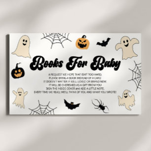 Een klein boek Halloween Baby shower Boeken voor B Informatiekaartje