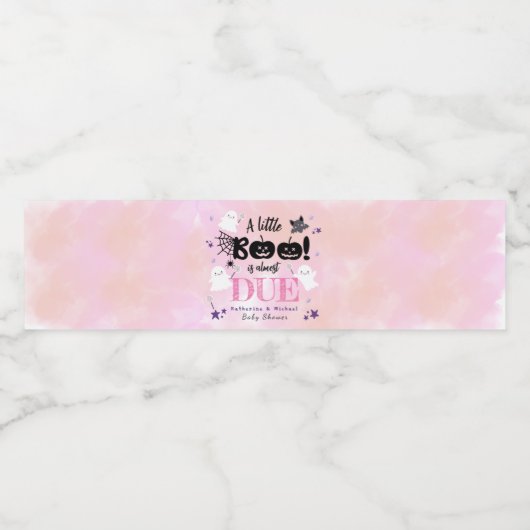 Een klein boek | Halloween Meisje Baby shower Waterfles Etiket (Enkel label)
