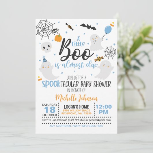 Een klein boek is bijna een uitnodiging - Blue/Wh (Staand voorkant)