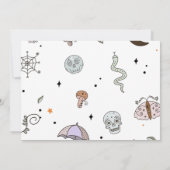 Een klein boek is bijna te wijten aan Hallowe Part Kaart (Achterkant)