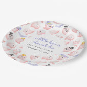 Een klein boek is bijna te wijten aan Pink Ghost B Papieren Bordje (Gekanteld)