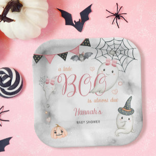 Een klein boek is bijna te wijten meisje Baby show Papieren Bordje