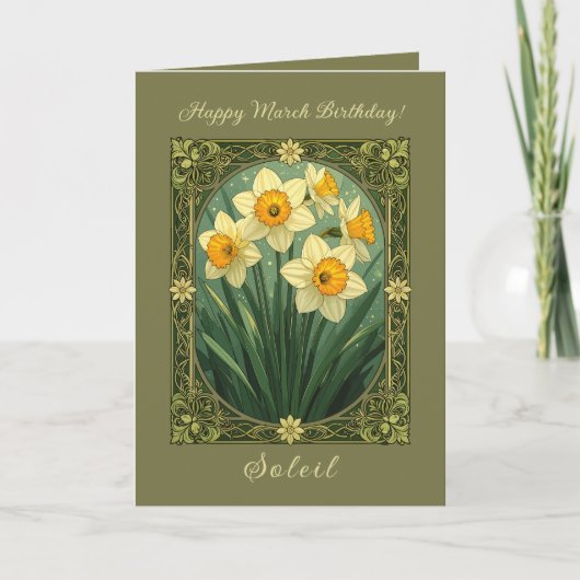 Een Klein Boeket Narcissen Kaart (Voorkant)