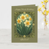 Een Klein Boeket Narcissen Kaart (Gele Bloem)