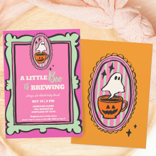Een klein boekje brouwt brunch Baby shower Kaart