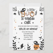 Een klein boekje draait een eerste verjaardag kaart (Voorkant)