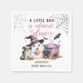 Een klein boekje! Girl Pink Halloween Baby shower  Servet (Voorkant)