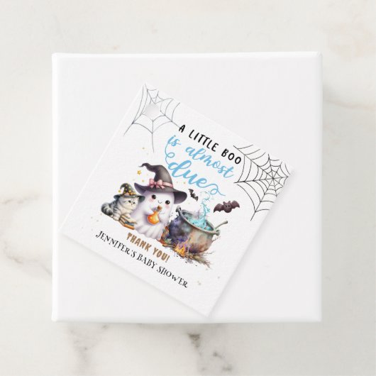 Een klein boekje! Halloween Baby shower Boy Schatt Bedankjes Labels (In situ)