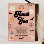 Een klein boekje is bijna klaar! Halloween-Baby sh Bedankkaart