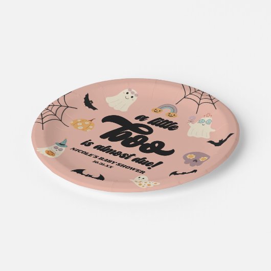 Een klein boekje is bijna klaar! Halloween-Baby sh Papieren Bordje (Gekanteld)