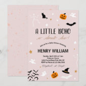 Een klein boekje is bijna te doen! Spooky Fun Baby Kaart (Voorkant / Achterkant)