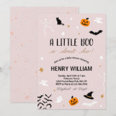 Een klein boekje is bijna te doen! Spooky Fun Baby Kaart (Voorkant / Achterkant)