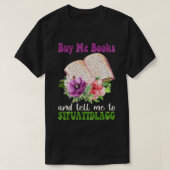 Een klein boekje koopt me boeken en vertelt me aan t-shirt (Design voorkant)