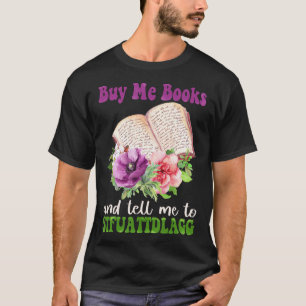 Een klein boekje koopt me boeken en vertelt me aan t-shirt