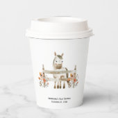 Een klein boerenknecht Baby shower | Papieren Bekers (Achterkant)