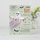 Een klein Boo-Baby shower Kaart (Staand voorkant)