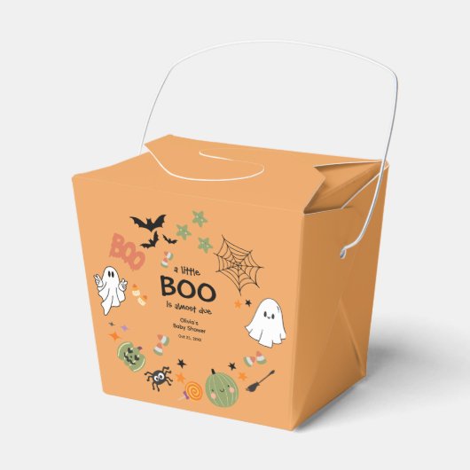 Een klein Boo Cute Ghost Halloween Baby shower Bedankdoosjes (Voorkant Zijde)