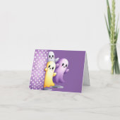 Een klein Boo Cute Ghost Halloween Baby shower Bedankkaart (Achterkant)