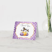 Een klein Boo Cute Ghost Halloween Baby shower Bedankkaart (Voorkant)