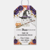 Een klein Boo Cute Ghost Halloween Baby shower Cadeaulabel (Voorkant)