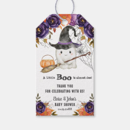 Een klein Boo Cute Ghost Halloween Baby shower Cadeaulabel