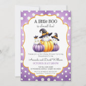 Een klein Boo Cute Ghost Halloween Baby shower Kaart (Voorkant)