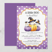 Een klein Boo Cute Ghost Halloween Baby shower Kaart (Voorkant / Achterkant)