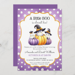 Een klein Boo Cute Ghost Halloween Baby shower Kaart
