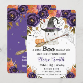 Een klein Boo Cute Ghost Halloween Baby shower Kaart