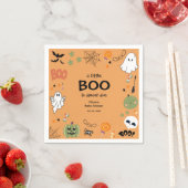 Een klein Boo Cute Ghost Halloween Baby shower Servet (Insitu)