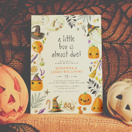 Een klein Boo Ghost- en Pumpkin Halloween-Baby sho Kaart