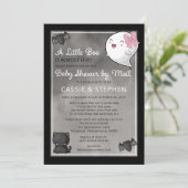 Een klein Boo Ghost Girl-Baby shower per post Kaart (Staand voorkant)