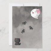 Een klein Boo Ghost Girl-Baby shower per post Kaart (Achterkant)