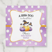 Een klein Boo Ghost Halloween Baby shower Bedankjes Labels (Achterkant)