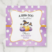 Een klein Boo Ghost Halloween Baby shower Bedankjes Labels (Voorkant)