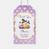 Een klein Boo Ghost Halloween Baby shower Cadeaulabel (Voorkant)
