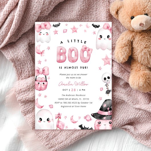 Een klein Boo Ghost Halloween Baby shower Kaart