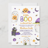 Een klein Boo Ghost Halloween Baby shower Kaart (Voorkant)