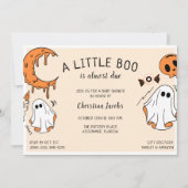 Een klein Boo Ghost Halloween Baby shower Kaart (Voorkant)