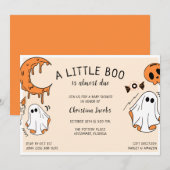 Een klein Boo Ghost Halloween Baby shower Kaart (Voorkant / Achterkant)
