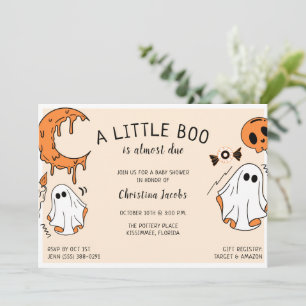 Een klein Boo Ghost Halloween Baby shower Kaart