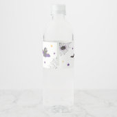 Een klein Boo Ghost Halloween Baby shower Waterfles Etiket (Achterkant)