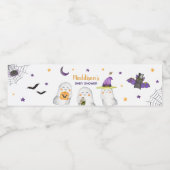 Een klein Boo Ghost Halloween Baby shower Waterfles Etiket (Enkel label)