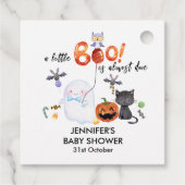 Een klein Boo Halloween Baby shower Bedankjes Labels (Achterkant)